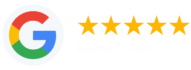 Rated 5 Stars white letters